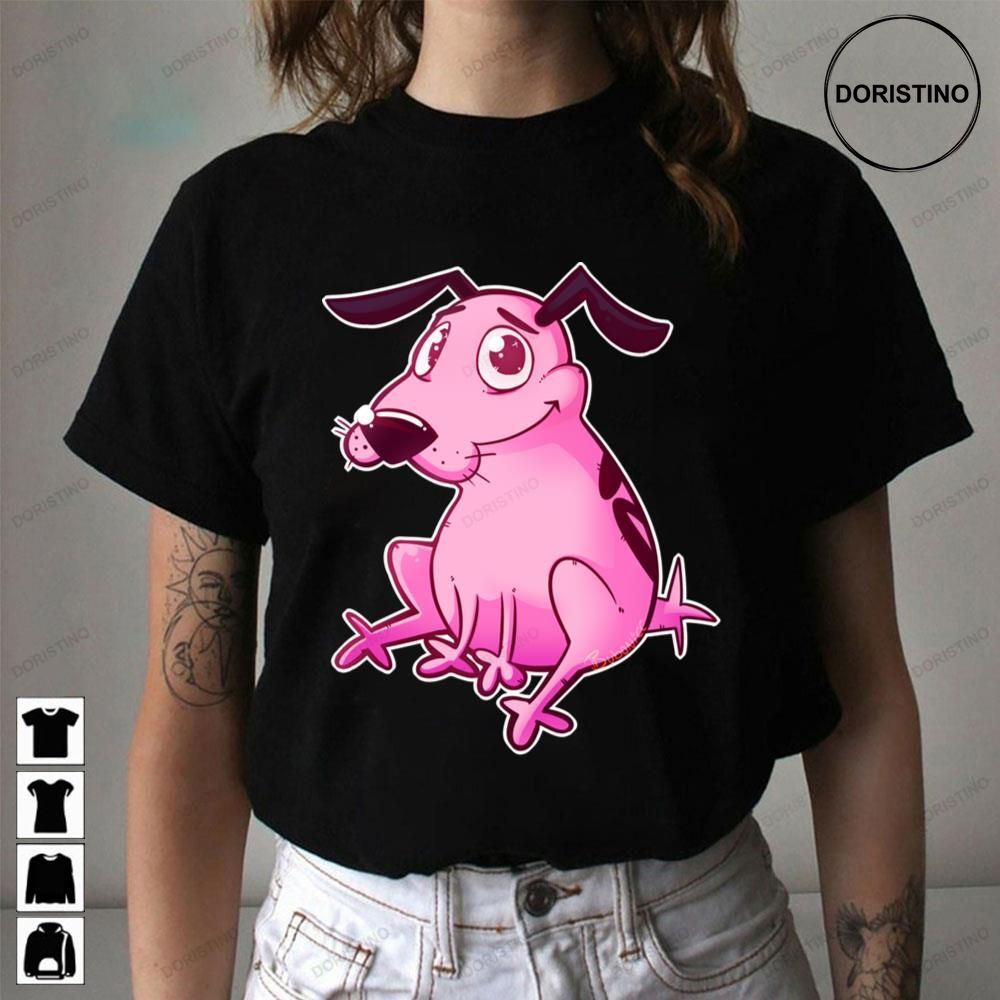 Cute Pink Courage The Cowardly Dog Awesome Shirts